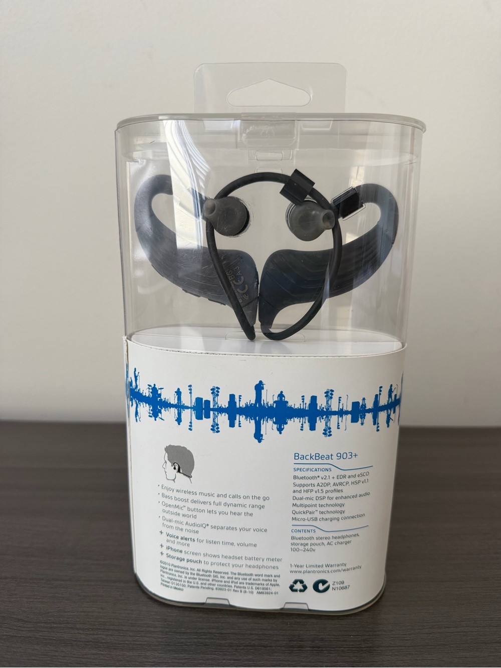 Plantronics BackBeat 903+ Wireless Stereo Headphones in Black New Sealed - Picture 4 of 7